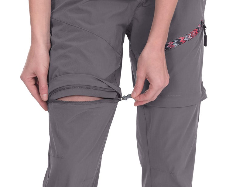 Little Donkey Andy Women's Hiking Pants Lightweight Convertible Zip-Off Pants Quick Dry UPF 50 Steel Gray Size M - Image 4